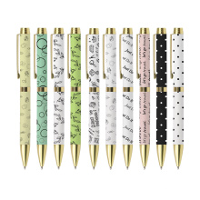Macaron Colors School lindos bolígrafos de bolsillo de metal kawaii